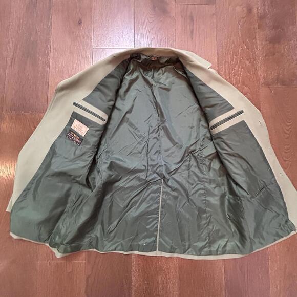 Vintage Sears Olive Green Button-Up Jacket with Four Pockets Mens Size XL 48/42 - Picture 8 of 9